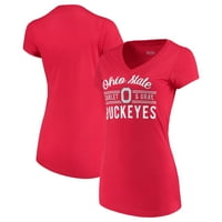Ohio State Buckeyes ženska majica s V-izrezom-Scarlet