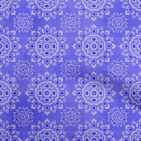 + rajon plava Tkanina u azijskom stilu s uzorkom mandale materijal za haljinu Tkanina s printom širine dvorišta