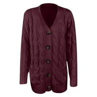 Plus size Ženski kaput za jesen/ zimu modni Vintage jednobojni kaput od flisa s kapuljačom s patentnim zatvaračem dugih rukava teški