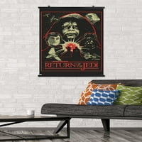Ratovi zvijezda: Povratak Jedija - zidni plakat s ilustracijom crvenog obrisa, 22.375 34