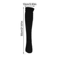 Par dugih pletenih čarapa zimske čarape visokog struka za žene i djevojke