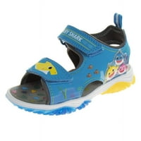 Sportske sandale za malu djecu s otvorenim prstima s kukama i omčama - plava i žuta, 11