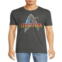 Star Trek Men's & Big Men's Enterprise & Cast Grafičke majice, 2-pack