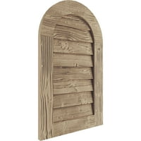 Ekena Millwork 16 W 42 h Timbertane s pijeskom okruglog gornjeg fau drva nefunkcionalni otvor za zabat, primed tan