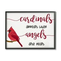 Stupell u Indiji kardinali se pojavljuju kad su anđeli u blizini, simpatična fraza, 11, dizajn Daphne Polselli
