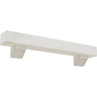 Ekena Millwork 6 H 10 d 72 w rustikalno glatko fau drveni kamin Mantel Kit s Ashford Corbels, tvornički prepun