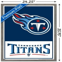 Tennessee Titans-plakat s logotipom na zidu, 22.375 34