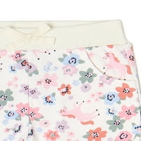 Francuske frotirne hlače s printom za djevojčice, veličine od mjeseca do Mjeseca