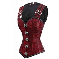 Ženska odjeća za oblikovanje Korzet vjenčanica Donje rublje za oblikovanje tijela gotički prsluk Dvorski korzet Korzet Crveni 6