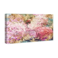 Wynwood Studio cvjetni i botanički zidni umjetnički platneni cvjetni cvjetni cvjetni cvjetni cvjetnici - ružičasta, zlato