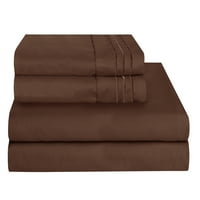 Slobodni krevet bez mikrovlakava set SET duboki džep blizanac blizanaca XL čokolada smeđa