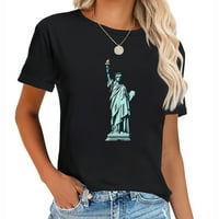 Elegantna ženska majica s njujorškim Kipom slobode, nezamjenjivi ljetni pokloni za Kolumbov dan