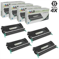 Kompatibilne zamjene za Lexmark C746H1kg Set visokog prinosa crne laserske toner patrone za upotrebu u Lexmarku C746DN, C746DTN,