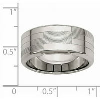 Teksturirani prsten od nehrđajućeg čelika