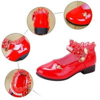 Sandale za djevojčice, jesenske cipele velike veličine, tanke cipele s cvjetnim uzorkom, plesne cipele, princezine cipele, kožne