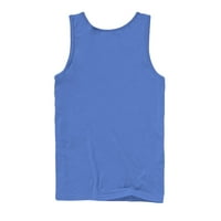 Muška majica bez rukava U Kraljevsko plavoj boji s grafičkim uzorkom - dizajn iz