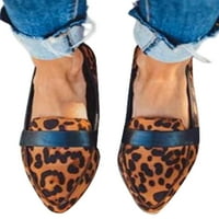 + / Ženske ravne cipele; Natikače bez zatvaranja; ravne cipele sa šiljastim prstima; vintage cipele; pumpe za hodanje i rad; leopard