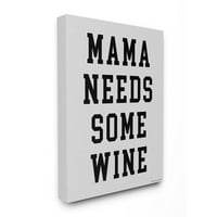Studell Home Decor Mama treba malo tipografije vina podebljanog bloka na sivoj boji