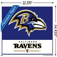 Baltimore Ravens - plakat s logotipom na zidu, 14.725 22.375