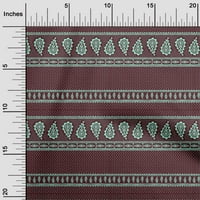 Jednobojna svilena prugasta bordo tkanina u azijskom stilu s uzorkom Paisle za obrt ukrasna tkanina širine dvorišta