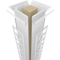 Stolarski rad 12 10 10 klasični kvadratni navojni stupac koji se ne sužava prema gore s krunskim kapitelom i bazom krune