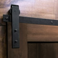 Hardverski komplet za vrata štale od 5 s tračnicom i tihim valjcima za vrata od 3 8 do 3 4, lučna Bronca