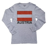 Zastava Austrije posebno je vintage izdanje sive majice dugih rukava za dječake.