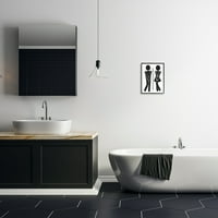 Stupell Industries kupaonica potpisuje spolovi moraju ići na stajališta, 14, dizajn po slovima i obloženim