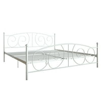 Victoria Metal Bed, King, White