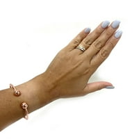 Bakrena narukvica bakrena narukvica s manžetnom Podesiva narukvica s otvorenim prstenom za žene i muškarce