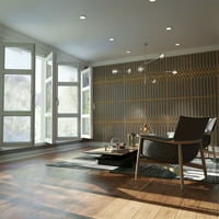 Ekena Millwork 3 8 W 3 8 H 3 8 t Veliki Cedar Park Dekorativni fretwork Wood Zidni ploče, Hickory