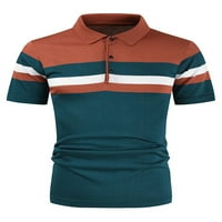Muška polo majica s gumbima, majica s reverom, bluza za golf, ležerni pulover u narančastoj boji, Majica s reverom