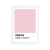 Wynwood Studio Cities and Skylines uokvireni zidne umjetničke otiske 'Tokyo Color Swatch' azijski gradovi dekor doma - ružičasta,