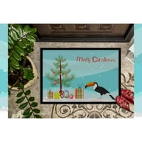 Carolines Treasures CK4494JMAT Vrata mat Toucan Merry Christmas, mat kuće ili na otvorenom, mat pozdrav 36 L x