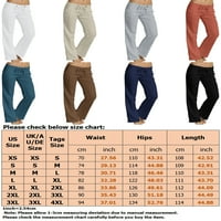 2/ ženske hlače srednjeg struka jednobojne hlače za slobodno vrijeme ženske osnovne hlače Ležerne ravne hlače u boji marelice