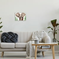 Stupell Industries jednostavna graciozna afrička slonova safari trava ilustracija, 11, dizajn Mela Fay