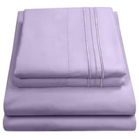 Madame Marie Contemporary Microfiber Spavaća soba čvrsta boja kreveta set Twin XL - Lavanda