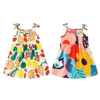 Cvjetna ljetna haljina s naramenicama za djevojčice, haljina za malu djecu,, 5134091