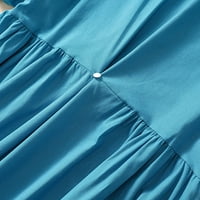 Casual Ženska duga suknja širokog kroja u plavoj boji, u boji