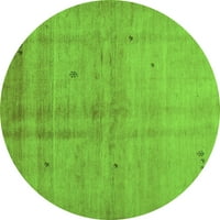Moderni tepisi za sobe okruglog oblika u apstraktnoj zelenoj boji, okrugli 7 inča