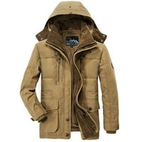 + Debeli zimski kaputi za muškarce, modni klasični udobni kaputi s dugim rukavima, prozračne kaki jakne za zabave i izlaske, 5 inča