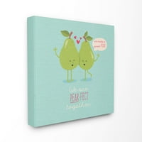 Stupell Home Decor Cheeky Pears We Cruer-Fect Perfect zajedno zajedno digitalna ilustracija