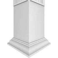 Stolarija od 8 do 9 do 9, klasični kvadratni navojni stupac koji se ne sužava prema gore s krunskim kapitelom i bazom krune