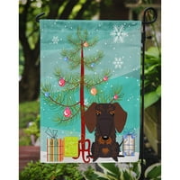 _4254 _ veselo božićno drvce žičani jazavčar čokoladna zastava veličina vrta mala, višebojna