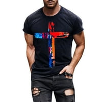 Muške majice Muška ulična moda ležerni križ s okruglim vratom i kratkim rukavima