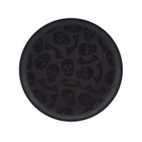 Osnove - crna okrugla plastična ploča, urezana