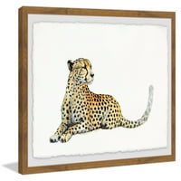 Uokvirena slika sjedeći gepard, umjetnička gravura, 30.001.50