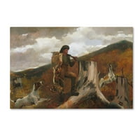 Zaštitni znak likovna umjetnost 'Hunter i njegovi psi' platno umjetnost od strane homera