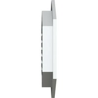 Ekena Millwork 24 W 16 h Okomito vrh vršne otvor za odzračivanje: Funkcionalan, PVC Gable Vent W 1 4 Flat Trim okvir