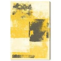 Wynwood Studio Abstract Wall Art Canvas Otisci 'remiksirana čistoća' boja - žuta, siva